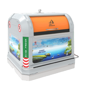 3750 litre mantar ataçmanlı yerüstü Çöp konteyner sistem