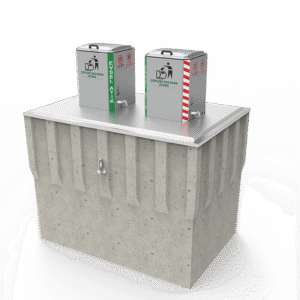 2200 litre jaklı yeraltı Çöp konteyner sistemi