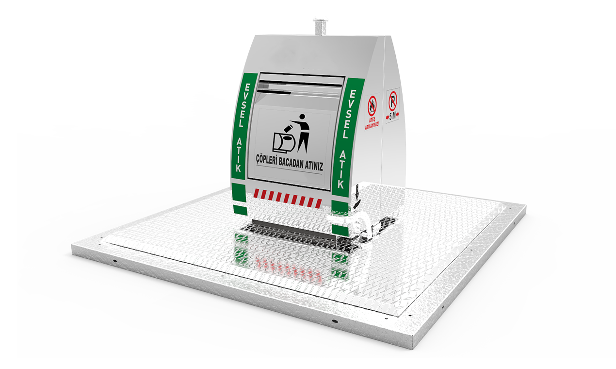 5m³ mantar ataçmanlı tam yeraltı Çöp konteyneri