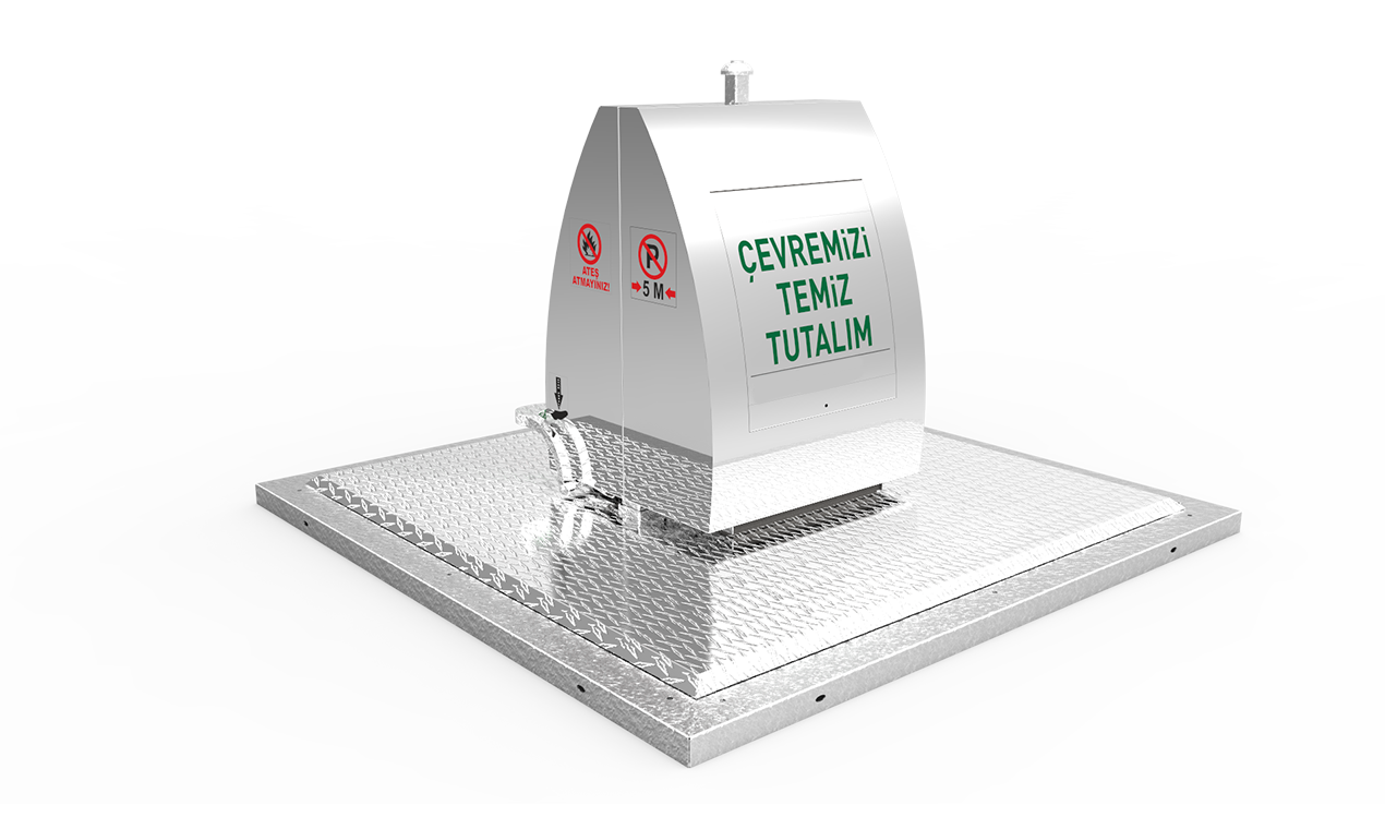 5m³ mantar ataçmanlı tam yeraltı Çöp konteyneri